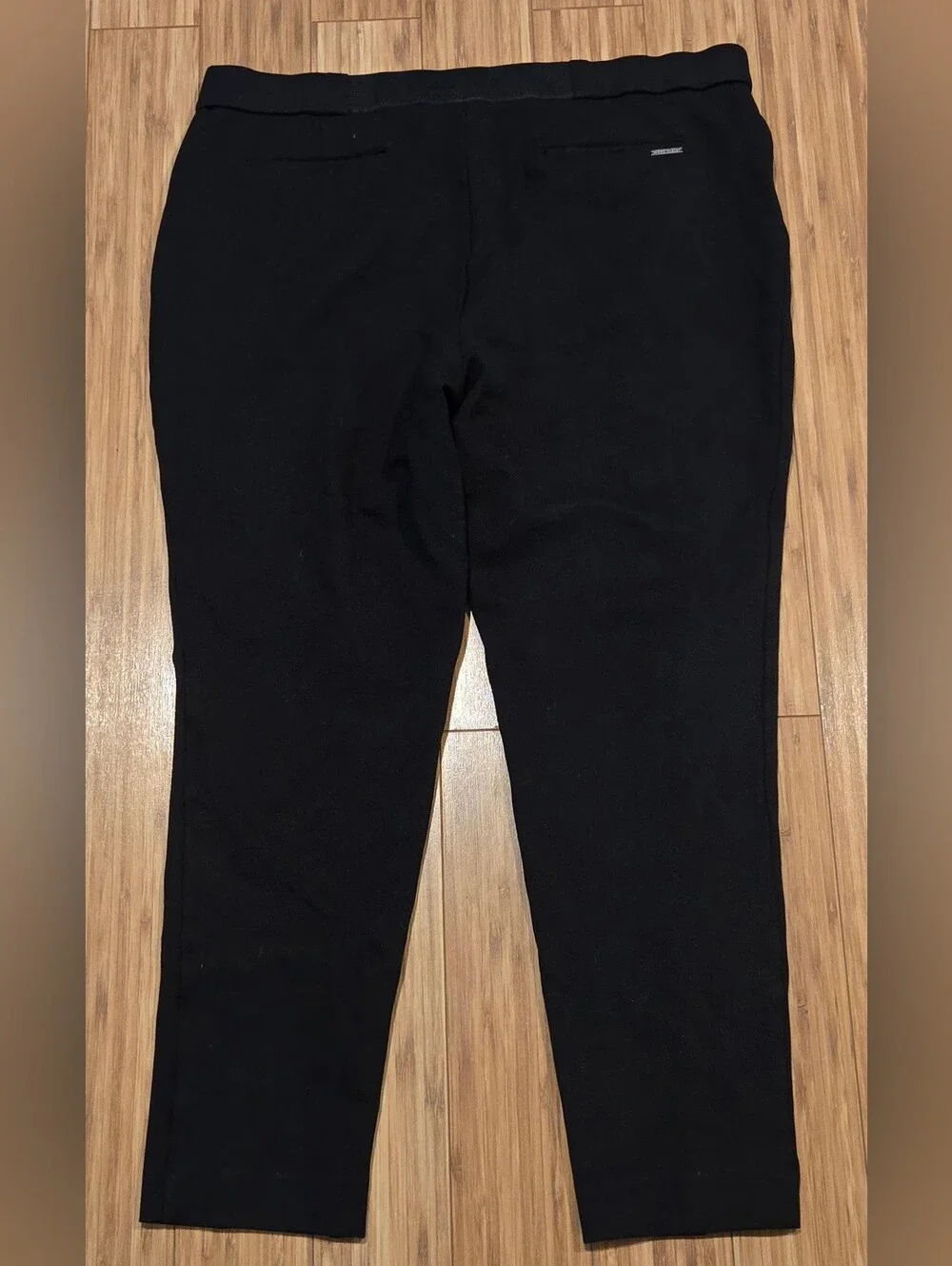 Ann Klein Black Stretch-Twill Pants